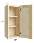 Unfinished Shaker 15x36 Wall Cabinet
