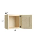 Unfinished Shaker 18x18 Wall Cabinet 