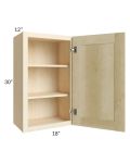 Unfinished Shaker 18x30 Wall Cabinet