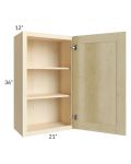 Unfinished Shaker 21x36 Wall Cabinet