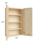 Unfinished Shaker 27x42 Wall Cabinet
