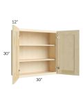 Unfinished Shaker 30x30 Wall Cabinet