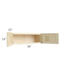 Unfinished Shaker 36x12 Wall Cabinet
