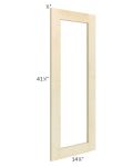 Unfinished Shaker 24x42 Wall Diagonal Corner Glass Door Only