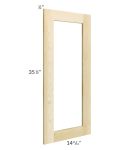 Unfinished Shaker 15x36 Glass Door Only