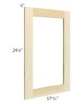 Unfinished Shaker 18x30 Glass Door Only