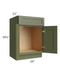 Midtown Hunter Green Shaker 24" Vanity Sink Base Cabinet