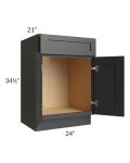 Midtown Black Shaker 24" Vanity Sink Base Cabinet