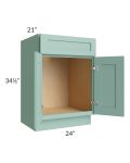 Midtown Mint Green Shaker 24" Vanity Sink Base Cabinet