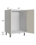 Milan Beige Matte 24" Full Height Door Vanity Sink Base Cabinet