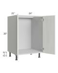 Milan Cream 24" Full Height Door Vanity Sink Base Cabinet