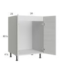 Euro White Grain 24" Full Height Door Vanity Sink Base Cabinet
