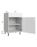 Milan White Gloss 24" Vanity Sink Base Cabinet (1 door)