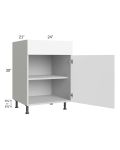 Milan White Matte 24" Vanity Sink Base Cabinet (1 door)