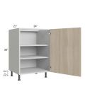 Milan Natural 24" Full Height Door Vanity Sink Base Cabinet (1 door)