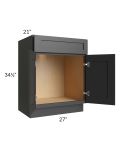 Midtown Black Shaker 27" Vanity Sink Base Cabinet