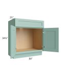 Midtown Mint Green Shaker 30" Vanity Sink Base Cabinet
