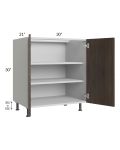 Milan Cafe 30" Full Height Door Vanity Sink Base Cabinet