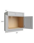 Tuscan Painted Grey 33" Vanity Sink Base Cabinet