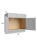 Tuscan Painted Grey 36" Vanity Sink Base Cabinet