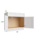 Midtown Cloud Shaker 36" Vanity Sink Base Cabinet