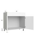 Milan White Matte 36" Vanity Sink Base Cabinet