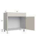 Milan Beige Matte 36" Vanity Sink Base Cabinet