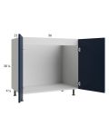 Harbor Navy 36" Full Height Door Vanity Sink Base Cabinet