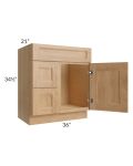 Tuscan Timber 30" Vanity Sink and Drawer Combo (Drawers on Left)