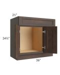 Tuscan Kona Brown 36" Vanity Sink and Drawer Combo (Drawers on Right)
