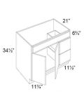 36" Vanity Sink and Drawer Combo (Door on Right)