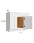Belfast White 42" Vanity Sink and Drawer Combo (34-1/2" Height)