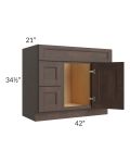 Tuscan Kona Brown 42" Vanity Sink and Drawer Combo