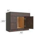 Vienna Kona Brown 42" Vanity Sink and Drawer Combo