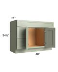Midtown Pistachio Green Shaker 48" Vanity Sink and Drawer Combo