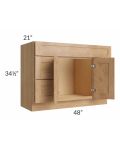 Midtown Timber Shaker 48" Vanity Sink and Drawer Combo