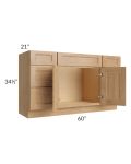 Tuscan Timber 60" Vanity Sink and Drawer Combo