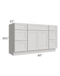 60" Vanity Sink and Drawer Combo