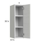 Euro White Grain 9x30-1/4 Wall Cabinet