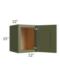 Midtown Hunter Green Shaker 12x15 Wall Cabinet