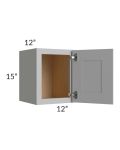 Midtown Painted Grey Shaker 12x15 Wall Cabinet