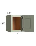 Midtown Pistachio Green Shaker 12x15 Wall Cabinet