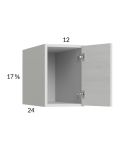 Euro White Grain 12x17-5/8x24 Wall Cabinet