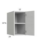 Euro White Grain 12x22-5/8x24 Wall Cabinet