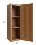 Artisan Walnut Shaker 12x36 Wall Cabinet