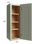 Midtown Pistachio Green Shaker 12x36 Wall Cabinet