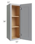 Asheville Grey Shaker 12x36 Wall Cabinet