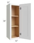 Alpine White Shaker 12x36 Wall Cabinet