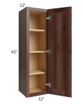 Farmhouse Walnut Shaker 12x42 Wall Cabinet