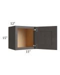 Midtown Dark Grey Shaker 15x15 Wall Cabinet